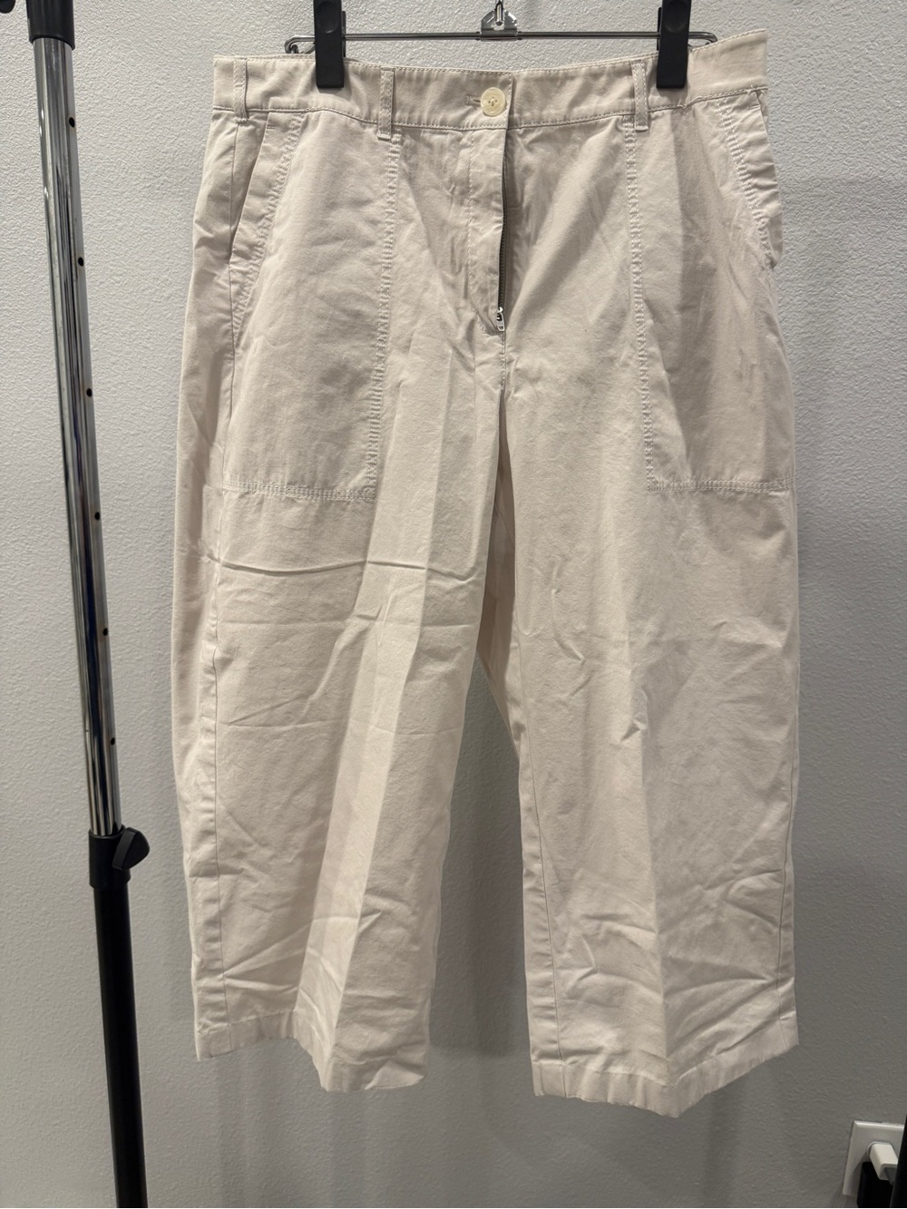 Lafayette 148 New York Cream High-Rise capris cropped pants